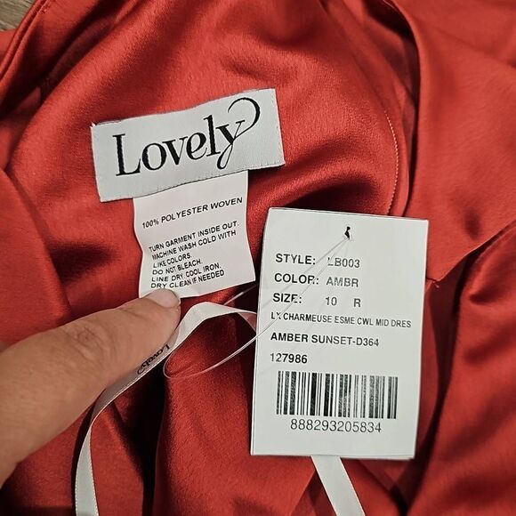 Lovely Cowl-Neck Midi Tank Dress Sz 10 - Picture 2 of 12